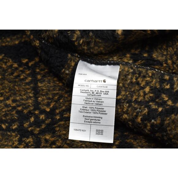 NEW Carhartt Women's OJ6470-W Aztec Fleece Pullover Plus Size 2X 0J6470 - Picture 7 of 8